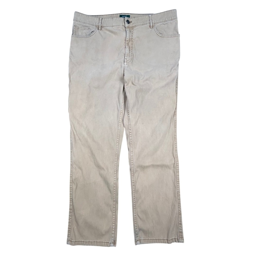 Woolrich Khaki Jeans Mens 38s30 Tan Cotton Spandex Straight‎ Leg Casual Pants